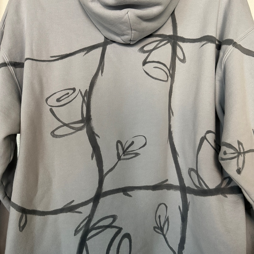 Collina Strada Women Hoodie Silver Roses Rhinestone - Picture 6 of 11